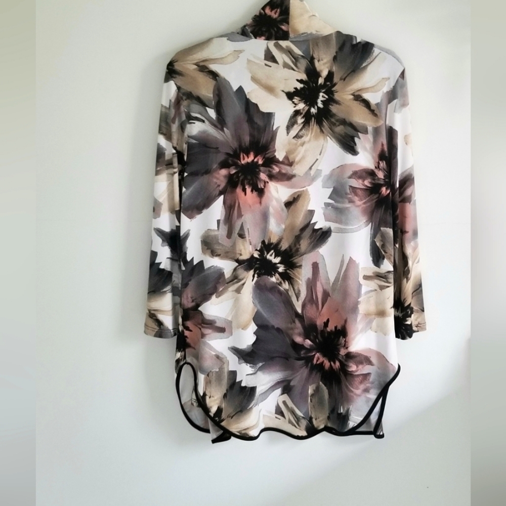 Frank Lyman Set Jacket Tank Top Abstract Tan And Black - Picture 6 of 6